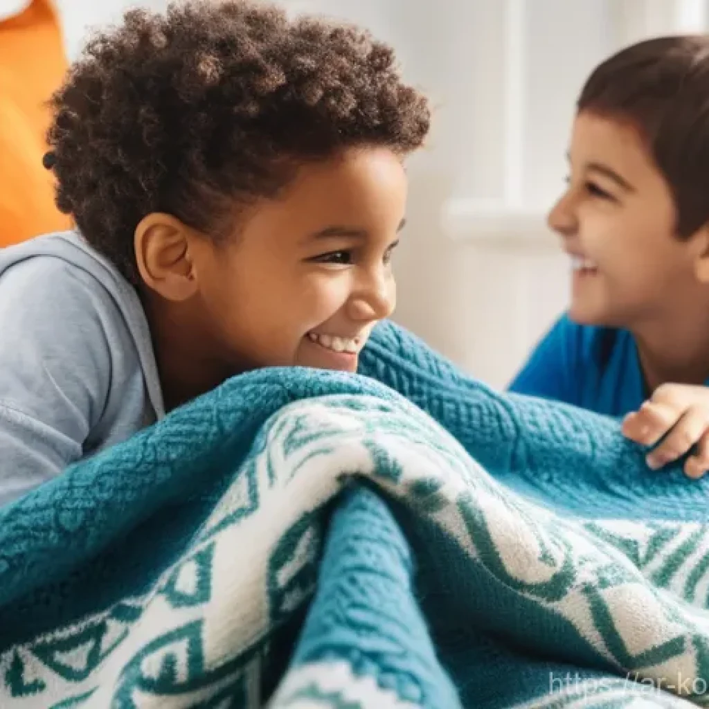 콩순이 애니메이션의 교육 효과 - **Prompt:** A diverse group of three children, approximately 6 to 8 years old, are actively engaged ...