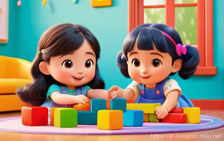 콩순이 애니메이션 줄거리 리뷰 - Prompt 1: Kongsooni and Friends Sharing and Cooperating**