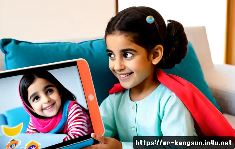Home 17 콩순이 콘텐츠 마케팅 사례 - Photorealistic content marketing case study scene for an original cheerful children’s doll character...